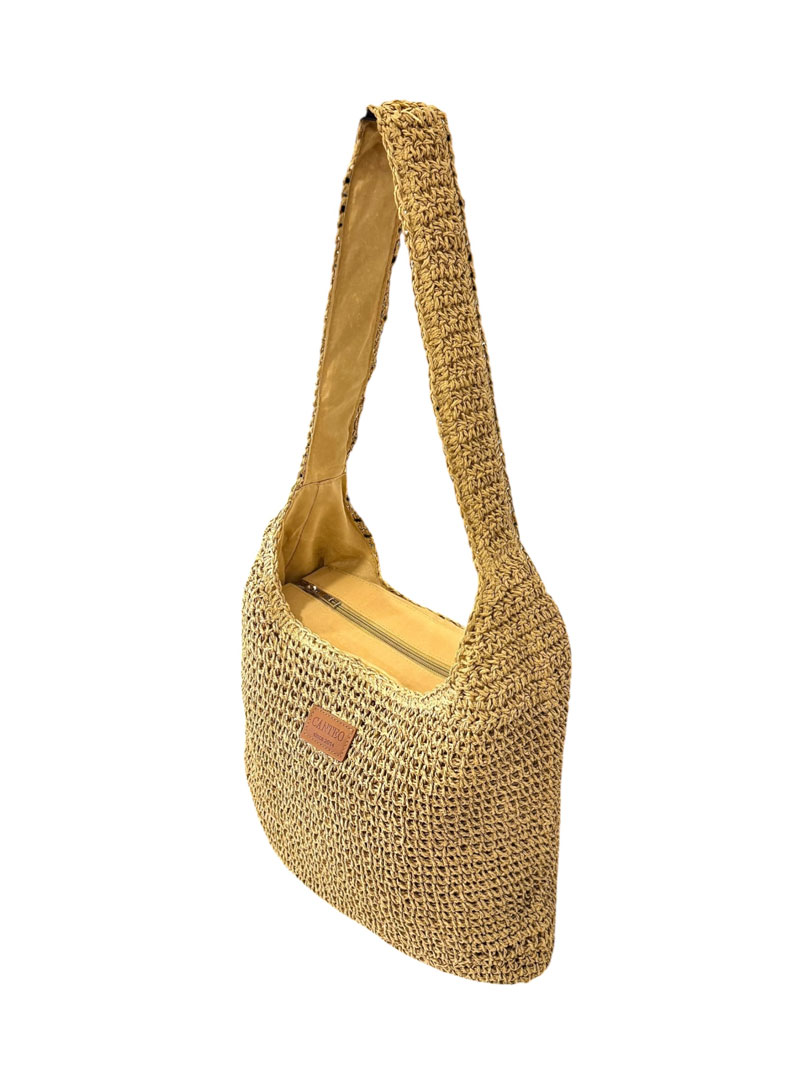 Bolso de Rafia con cierre