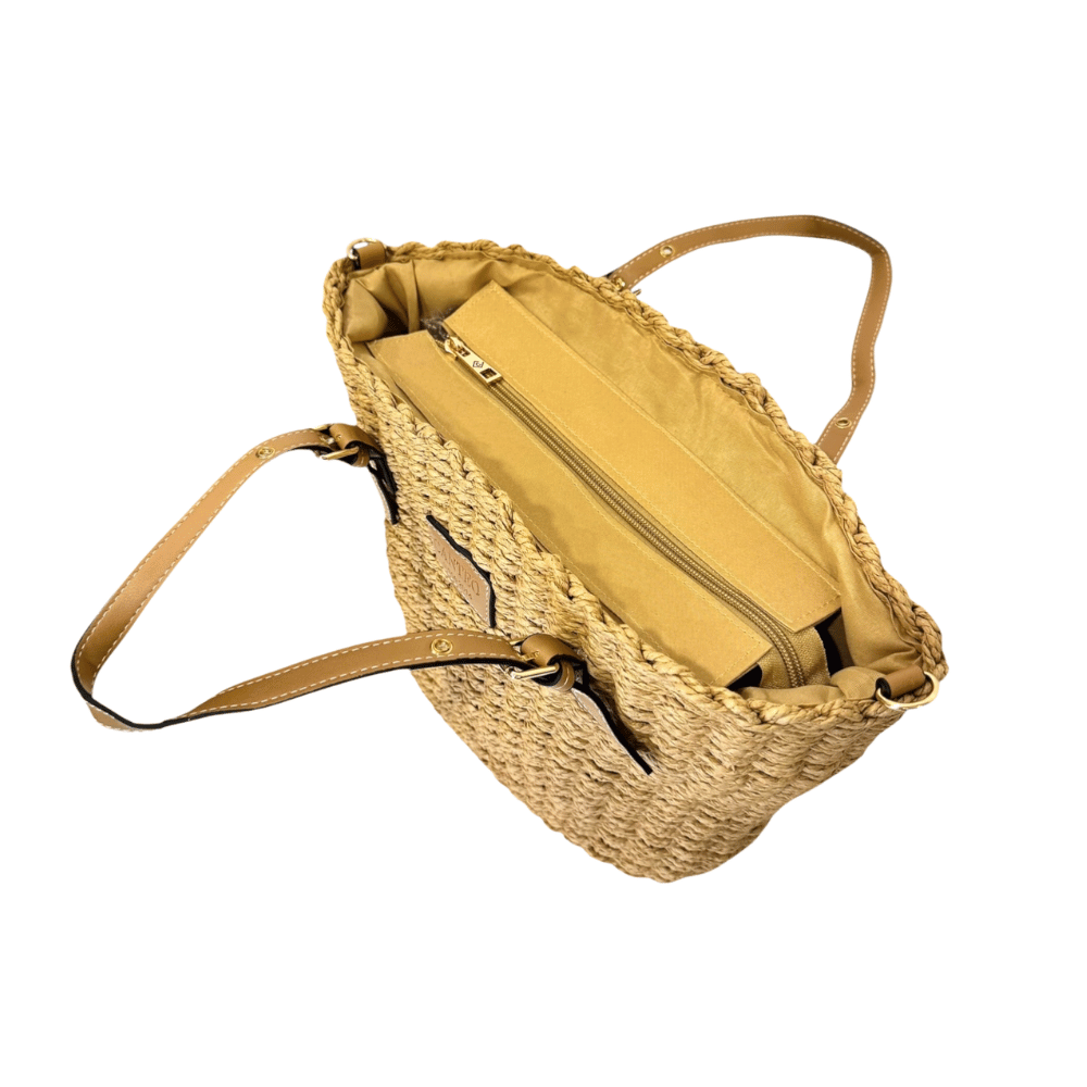 Bolso de Rafia con cierre