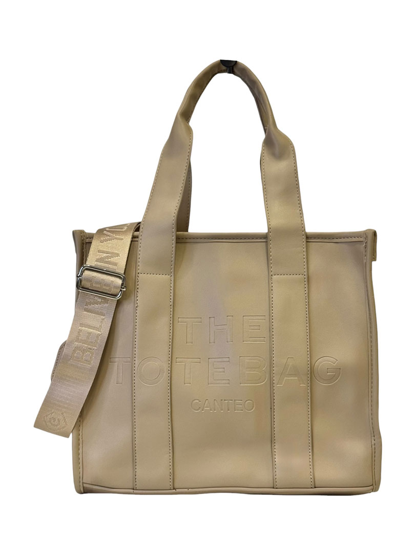 Cartera tote bag cuero pu