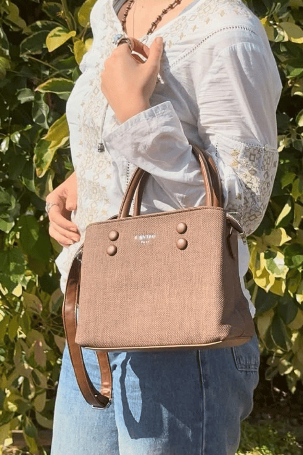 Cartera Mini Tote Cuero PU