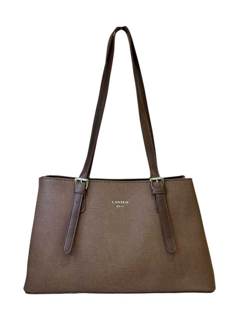Cartera cuero pu doble cierre